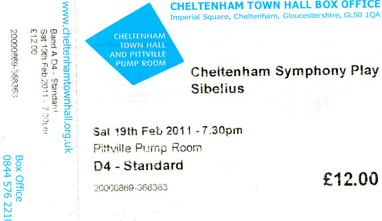 CHELTENHAM SYMPHONY ORCHESTRA Ticket